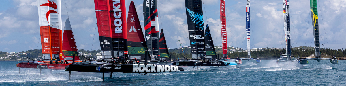 SailGP fleet racing in Sydney