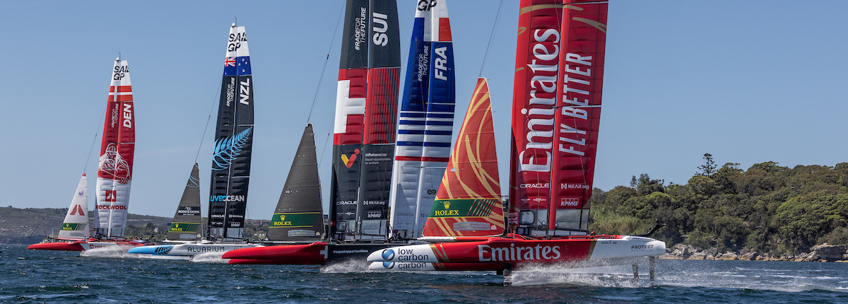 SailGP fleet racing in Sydney